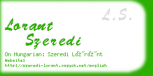 lorant szeredi business card